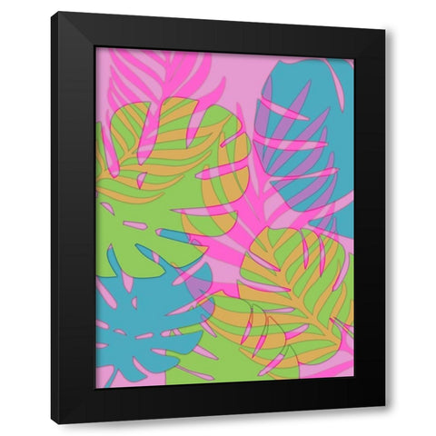 Funky Jungle 1 Black Modern Wood Framed Art Print by Prime, Marcus