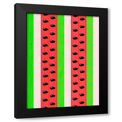 Watermelon Love Black Modern Wood Framed Art Print by Prime, Marcus