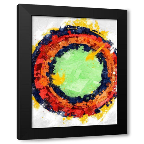 Crayon Blast Black Modern Wood Framed Art Print with Double Matting by Prime, Marcus