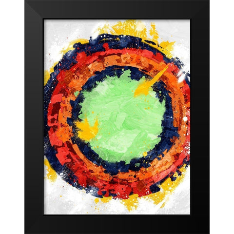 Crayon Blast Black Modern Wood Framed Art Print by Prime, Marcus