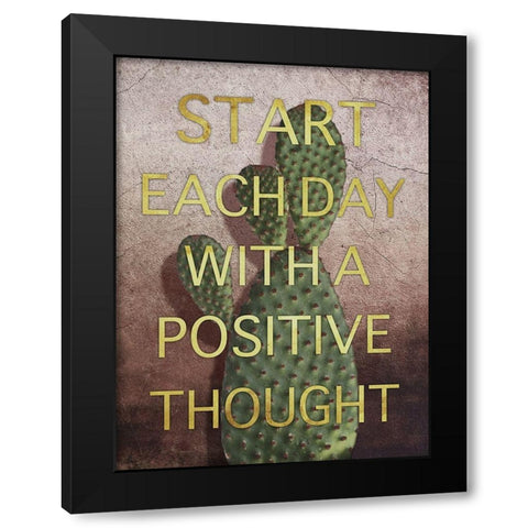 Positive Start Black Modern Wood Framed Art Print by Prime, Marcus