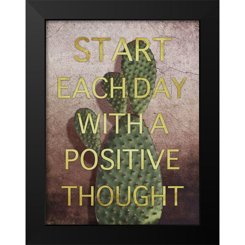 Positive Start Black Modern Wood Framed Art Print by Prime, Marcus