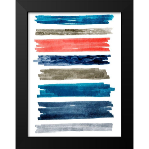 Aegean Rolling Streaks Black Modern Wood Framed Art Print by Prime, Marcus