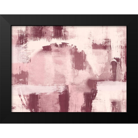 Distressed Blush 1 Black Modern Wood Framed Art Print by Prime, Marcus
