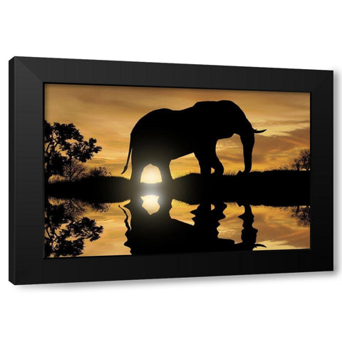 Calming Walk 1 Black Modern Wood Framed Art Print by Prime, Marcus