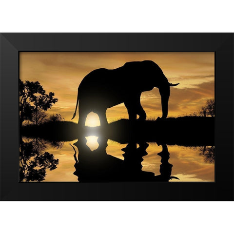 Calming Walk 1 Black Modern Wood Framed Art Print by Prime, Marcus