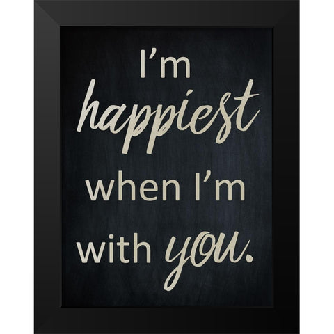Happiest Life Black Modern Wood Framed Art Print by Prime, Marcus