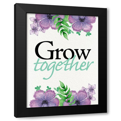 Grow Together Black Modern Wood Framed Art Print with Double Matting by Prime, Marcus