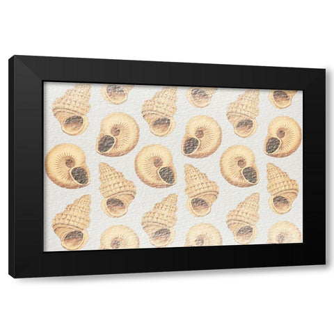 Flowing Shells 2 Black Modern Wood Framed Art Print with Double Matting by Prime, Marcus