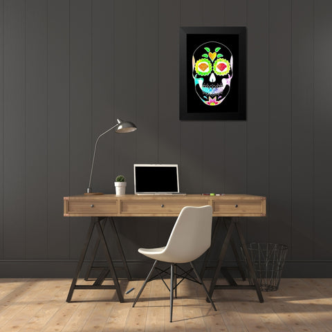 Diamond Skull 1 Black Modern Wood Framed Art Print by Prime, Marcus