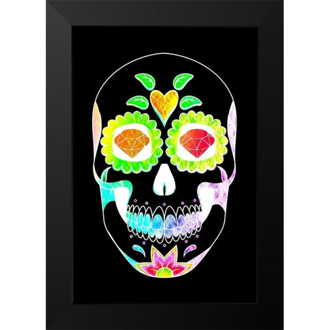 Diamond Skull 1 Black Modern Wood Framed Art Print by Prime, Marcus