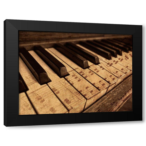 Acoustic Melody 1 Black Modern Wood Framed Art Print with Double Matting by Prime, Marcus