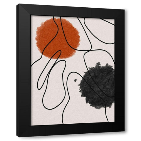 Scribble Dribble 1 Black Modern Wood Framed Art Print by Prime, Marcus