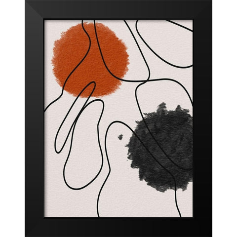 Scribble Dribble 1 Black Modern Wood Framed Art Print by Prime, Marcus