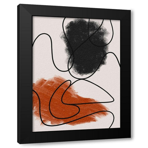 Scribble Dribble 2 Black Modern Wood Framed Art Print by Prime, Marcus