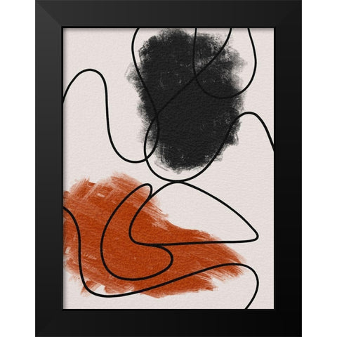 Scribble Dribble 2 Black Modern Wood Framed Art Print by Prime, Marcus