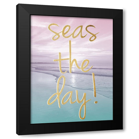 Seas The Day Black Modern Wood Framed Art Print by Prime, Marcus
