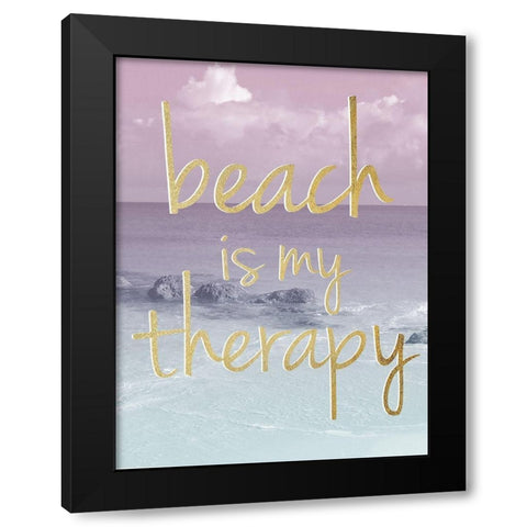 Beach Therapy Black Modern Wood Framed Art Print by Prime, Marcus