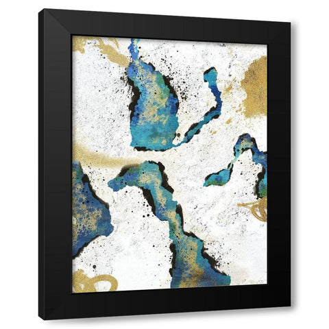Abstract Glitz 1 Black Modern Wood Framed Art Print by Prime, Marcus