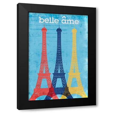Belle Ame Paris Black Modern Wood Framed Art Print with Double Matting by Prime, Marcus