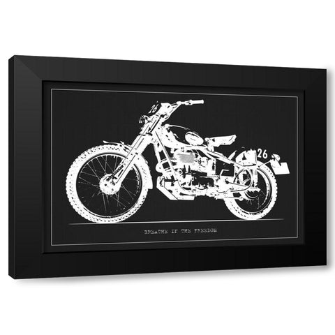 Breathing Freedom Black Modern Wood Framed Art Print by Prime, Marcus