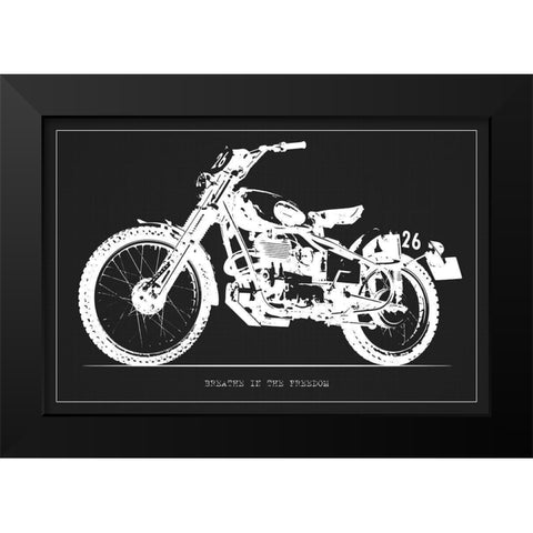 Breathing Freedom Black Modern Wood Framed Art Print by Prime, Marcus