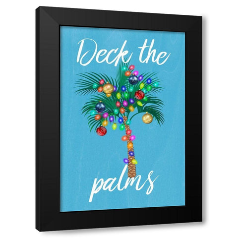 Deck The Palms Black Modern Wood Framed Art Print by Prime, Marcus