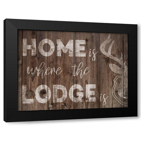 Lodge Home 1 Black Modern Wood Framed Art Print with Double Matting by Prime, Marcus