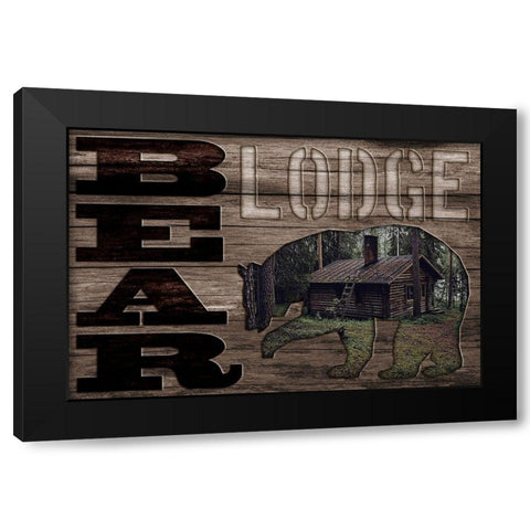Piercing Bear Lodge 1 Black Modern Wood Framed Art Print by Prime, Marcus