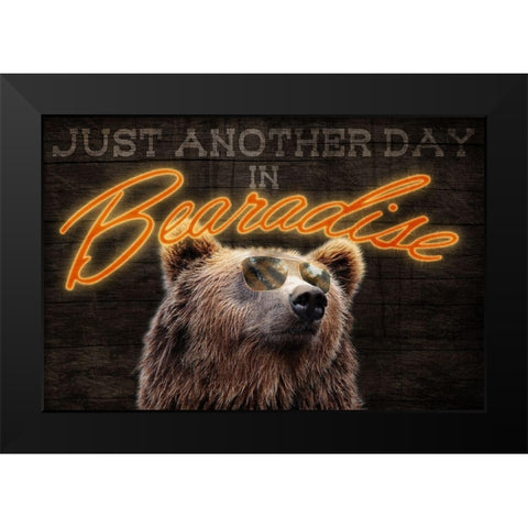 Bearadise 1 Black Modern Wood Framed Art Print by Prime, Marcus
