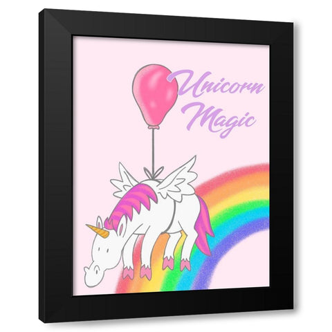 Unicorn Magic 1 Black Modern Wood Framed Art Print with Double Matting by Prime, Marcus