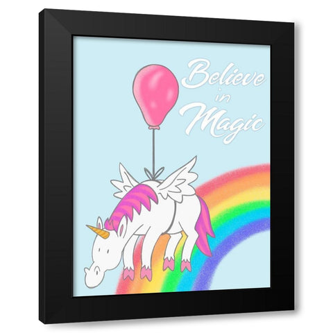 Believe In Magic 1 Black Modern Wood Framed Art Print by Prime, Marcus