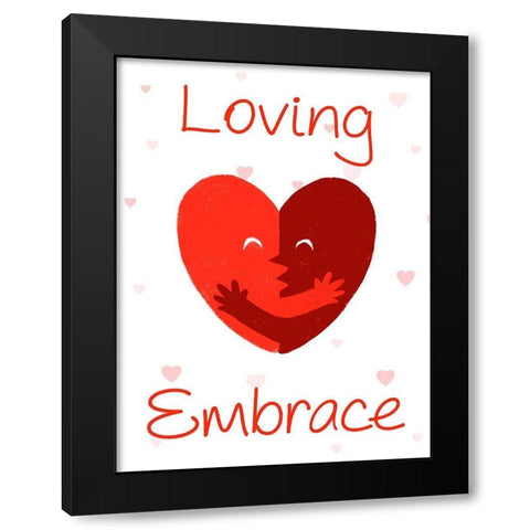 Loving Embrace 1 Black Modern Wood Framed Art Print by Prime, Marcus
