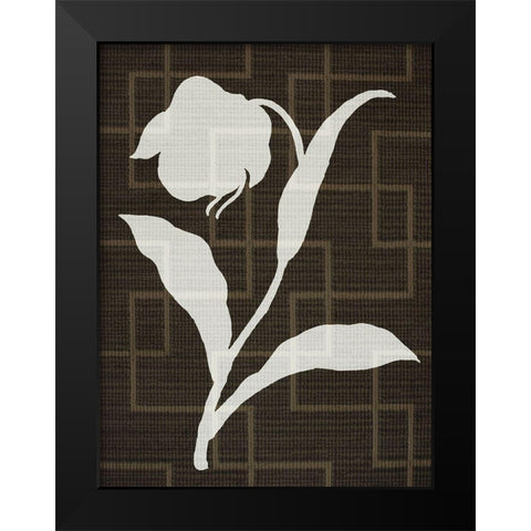 Textile Botanicals 1 Black Modern Wood Framed Art Print by Prime, Marcus
