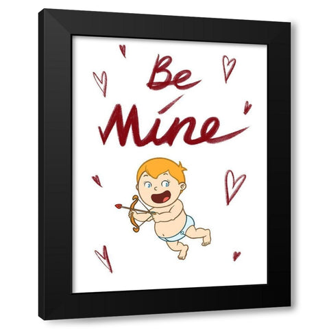 Be Mine 1 Black Modern Wood Framed Art Print with Double Matting by Prime, Marcus