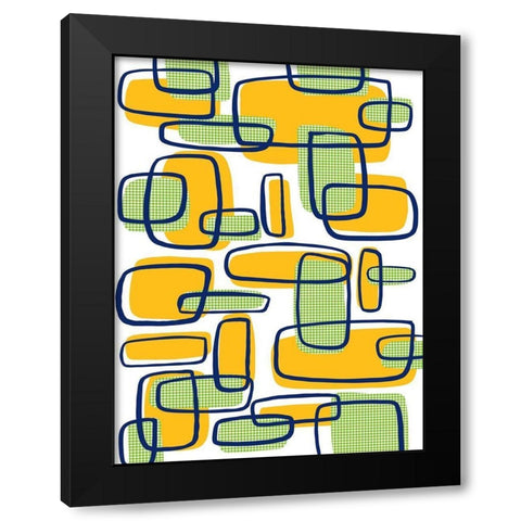 Squared Space 1 Black Modern Wood Framed Art Print with Double Matting by Prime, Marcus