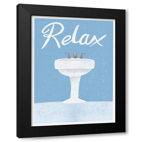 Relaxing Wash 1 Black Modern Wood Framed Art Print by Prime, Marcus