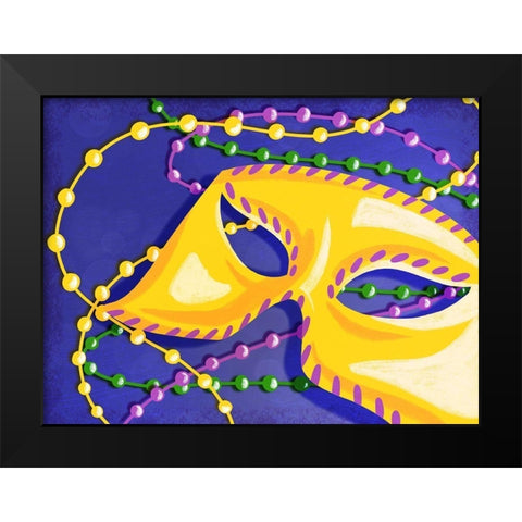 Mardi Gras 2 Black Modern Wood Framed Art Print by Prime, Marcus