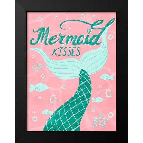 Mermaid Kisses 1 Black Modern Wood Framed Art Print by Prime, Marcus