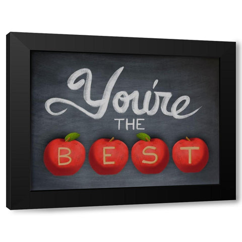 Best Teacher 1 Black Modern Wood Framed Art Print by Prime, Marcus