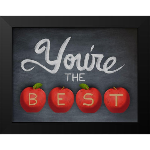 Best Teacher 1 Black Modern Wood Framed Art Print by Prime, Marcus