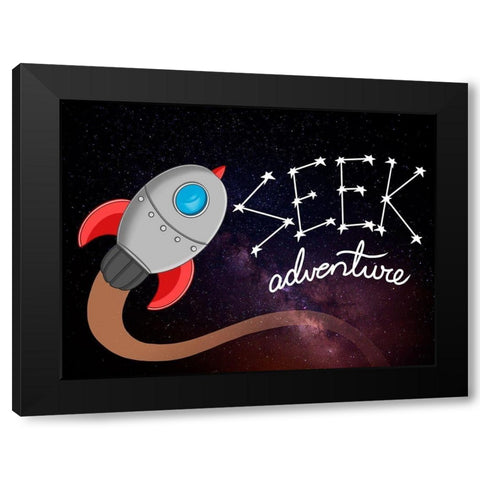 Seek Adventure 1 Black Modern Wood Framed Art Print by Prime, Marcus