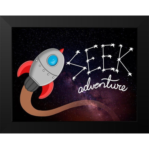 Seek Adventure 1 Black Modern Wood Framed Art Print by Prime, Marcus