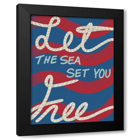 Sea Free 1 Black Modern Wood Framed Art Print by Prime, Marcus
