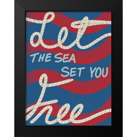 Sea Free 1 Black Modern Wood Framed Art Print by Prime, Marcus
