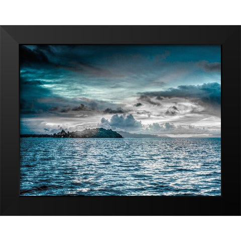 Magestic Island 3 Black Modern Wood Framed Art Print by Prime, Marcus