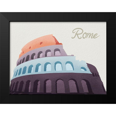 Colorful Rome 1 Black Modern Wood Framed Art Print by Prime, Marcus