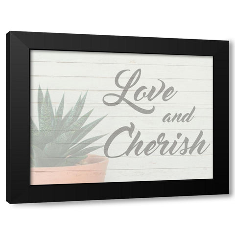 Love And Cherish 1 Black Modern Wood Framed Art Print by Prime, Marcus