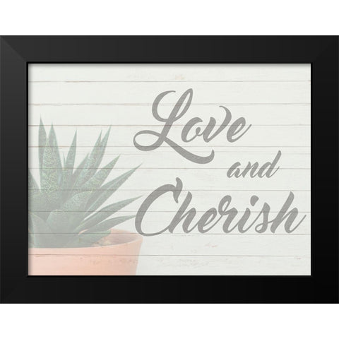 Love And Cherish 1 Black Modern Wood Framed Art Print by Prime, Marcus