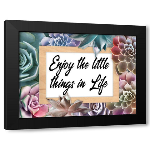 Life Joys 1 Black Modern Wood Framed Art Print with Double Matting by Prime, Marcus